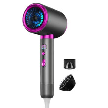 High-Speed Hair Dryer 2400W High-Power Silent Constant Temperature Hair Care Home Hair Salon Hair Dryer Grey EU Plug