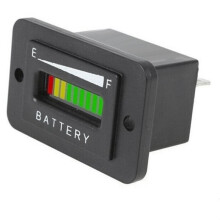 LED Battery Indicator Gauge Battery Voltage Capacity Tester 10-Segment LED Display for Club Car Cart