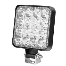 12V LED Light Off Road Spotlight Square 16 Bulbs Automotive LED Work Light 48W Driving Assistance Light