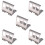 5PCs 3-Port for  Frame Holder for DIN Rail Mounting Plate Electrical Distribution Box RJ45 Module Adapter 1