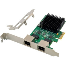 PCIe X1 Dual Port Network Adapter 2.5G Network Card Desktop 1000Mbps 2 Port RJ45 Server Network Card for Window Linux