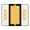 Smead 67072 A-Z Color-Coded Bar-Style End Tab Labels Letter B Light Orange 500/Roll 1