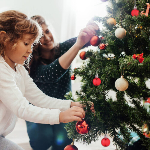 Juego de bolas de Navidad para árbol de Navidad, 96 piezas, plástico 2