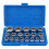 1/2 Inch Drive Multi-Tooth Torx Socket Set 19Pcs with Sizes 8-32 mm, Includes E10-E40 for Versatile Use 1