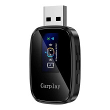 Adaptateur 2en1 AI Box Wireless Carplay pour Android AUTO Dongle USB WiFi+Bluetooth5.0 CarPlay Filaire Vers Carplay Sans Fil