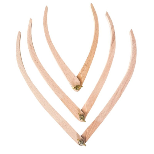 3pcs Wooden Calipers for Pottery Measuring Adjustable Clay and Ceramic Tools Clay Sculpting Tools for Roughing Out Forms