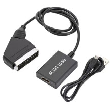 Naar SCART Converter met USB Oplaadkabel Stekker en Spelen Naar SCART Video Audio Adapter