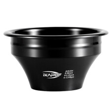 IKAPE Portafiltro de Espresso de Diámetro Variable con Cesta Convexa de 58 mm Negro, Extracción Alta de Precisión para Portafiltro Sin Fondo B