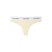 (12 UK, Yellow Pear) Calvin Klein Womens/Ladies Logo Cotton Blend Thong
