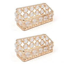 1set/2pcs Crystal Business Card Holder Set, Women'S Desk Business Card Display Stand with Base, Business Card Organizer
