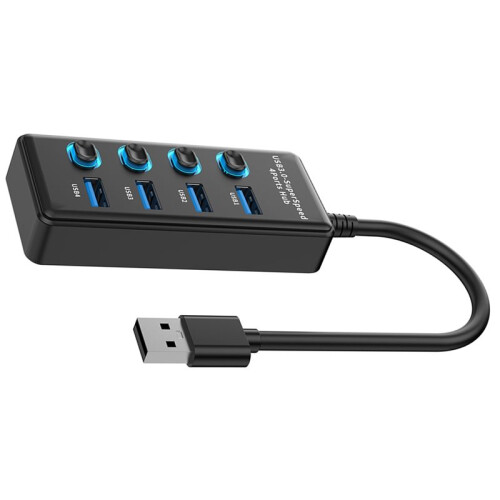 4  USB 3.0 Hub High Speed USB Splitter with  USB Extender for Laptop PC U Disk Mouse Keyboard 5Gbps Data 1