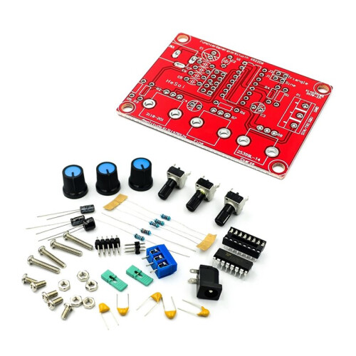 Function Signal Generator DIY Kit Sine/Triangle/Square Output 1Hz-1MHz Signal Generator Adjustable Frequency Amplitude 2