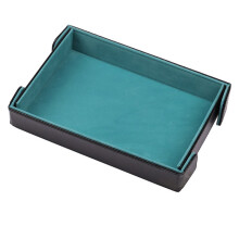 Magnetic Leather Storage Tray for Dice, Cutlery & Board Game - Foldable & Eco-Friendly Sky-