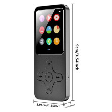 MP3 Player Speaker 32GB HiFi Music Sports Speaker Portable Walkman with Radio FM Recording E-Book