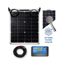 (30w White, Solar Panel & Kit) 30/50/100w Flexible Solar Panel PV Photo-voltaic Boat Marine Caravan Home Flexi