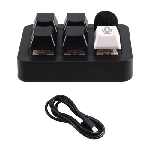 5-Key USB Voice Input Keypad Wireless Microphone Customizable Vibecoding for Codex Claude for Work No 2.4G Receiver