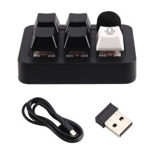 5-Key USB Voice Input Keypad Wireless Microphone Customizable Vibecoding for Codex Claude for Work with 2.4G Receiver
