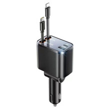 Smaller 4 in 1 Retractable Car Charger with Type C Car Chargers,Car Accessories