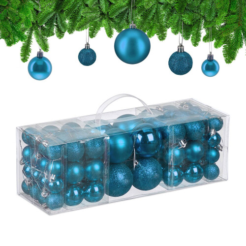 Kerstboomballenset, matte/glanzende/glitterafwerking 1