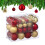 Christbaumkugeln-Set, Rot & Gold, verschiedene Größen 2