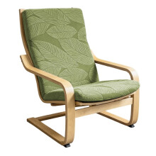Jacquard Chair Cover Lounge Poang Chair Pad Slipcover Anti-Slip House Furniture Protector Decor for Living Room Green