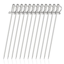 12 Pcs Cocktail Sticks, Olive Picks, Sword-Shaped Cocktail Sticks, Metal Toothpicks for Fruit Drinks Hamburger Barbeque
