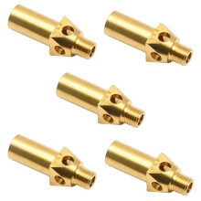 Pack of 5 Gas Stove Burner Parts: Brass Gas Nozzle/Jet