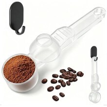 Kaffe- och Proteinpulverskopa, 1 St Kaffescoop med Trattmätare för Att Förhindra Spill, Lämplig för Kaffe, Te Osv.