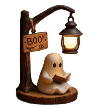 Luz Nocturna de Resina Fantasma de Halloween, Lámpara de Mesa de Ambiente de Estilo Europeo