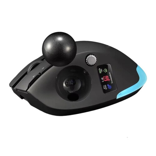 Wireless Trackball Mouse Tri-Mode 8 Programmable Buttons Multifunctional RGB Ergonomic Mice with Display Screen 1