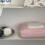 Capas de Lenços Umedecidos de Tecido Listrado Reutilizáveis para Casa e Viagem Rosa 3