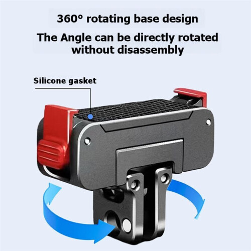 360 Magnetic Quick Release Adapter Rotatable 2-Prong Mount Base for  Action6/Osmo , Camera Accessory 1