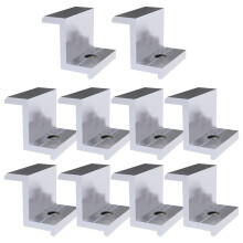 10 Sztuk Zacisków Końcowych z Aluminium do Paneli Słonecznych do Systemu Montażu Modułów PV 35mm