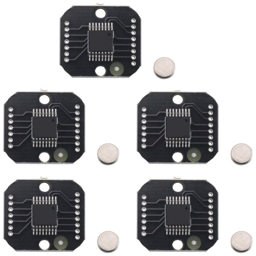 5er Set MT6835 Magnet-Encoder-Modul PWM/SPI Bürstenloser Motor 21BIT Encoder Kann AS5048 Ersetzen