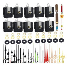 Zestaw Mechanizmu Zegara Kwarcowego 10 Sztuk, Cichy, Bez Tykania, do Napraw DIY, Pasuje do Tarcz Zegarowych O Grubości 8-11 mm