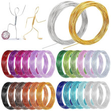 25 Rollen 20 Gauge Gekleurd Aluminium Draad 1230 Ft Flexibele Sieraden Bead Draad voor DIY Sieraden Ambachten Maken Kunstbenodigdheden