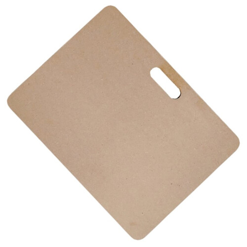 Masonite Board with Cutout Handle - Handmade Pottery Tool Mat Portable Art Tool for Drawing, Drafting, and Design 1