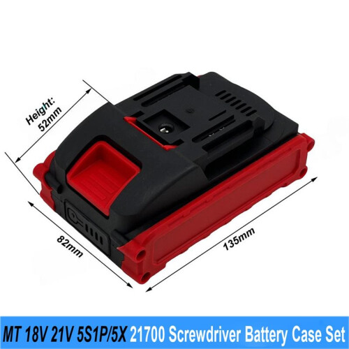 5 Core 21700 Battery Storage Box Case with 50A BMS PCB Board NTC Temperature Control for  18V/21V 1