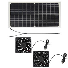 Kit de Ventilateur D'Extraction Solaire de 16W avec Panneau en Silicium Monocristallin pour Maison de Poules, Chenil et Refroidissement de Serre