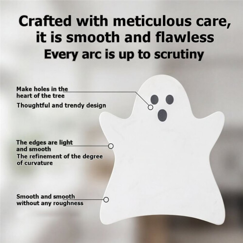 Halloween  Marble Coasters for Drinks, Perfect for Party Decor Grey 1