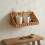 Rustic Wall-Mounted Basket with Hooks - Plastic Woven Rattan Storage Hamper for Home Organization 4