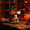 Halloween Resin  Night Light, European Style Desktop Atmosphere Table Lamp 6