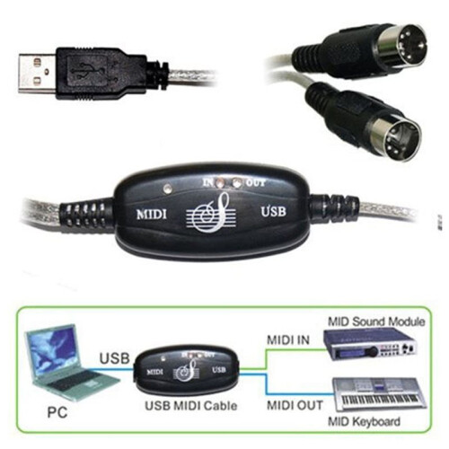 USB to MIDI Electronic Keyboard Cable Conversion Cable MIDI Conversion Cable MIDI to USB Cable