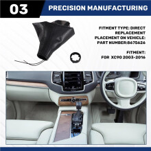 8675626 Schaltknauf Schutzabdeckung Getriebe Hebel Staubschutz Gear Shift Kragen für XC90 2003-2016
