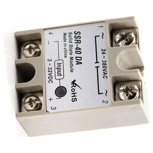 Single Phase Solid State Relay SSR 40DA Control AC 3-32V Inpu 24-380V ...