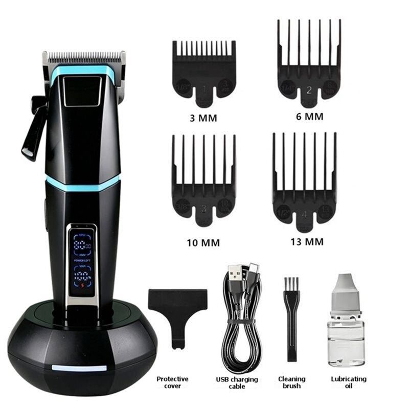 Men'S Electric Hair Clipper Professional Hair Trimmer Barbers Oil Salon ...