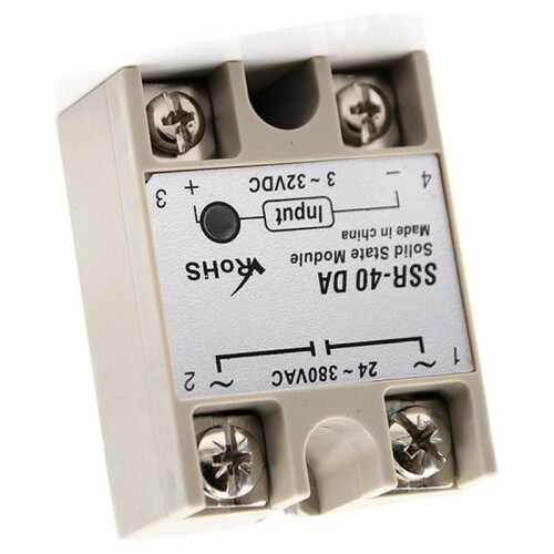Single Phase Solid State Relay SSR 40DA  Control AC 3-32V Inpu 24-380V 40DA Output Control AC High Quality Relay Base 1