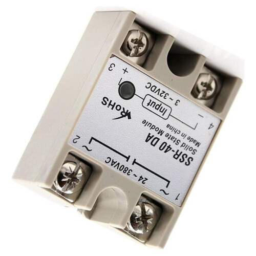 Single Phase Solid State Relay SSR 40DA  Control AC 3-32V Inpu 24-380V 40DA Output Control AC High Quality Relay Base 2
