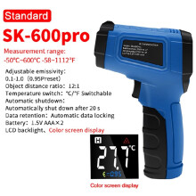SK600 PRO Digitale Infrarood Thermometers Non-Contact Pyrometer Handheld Hoge Precisie Elektronische Temperatuurmeter
