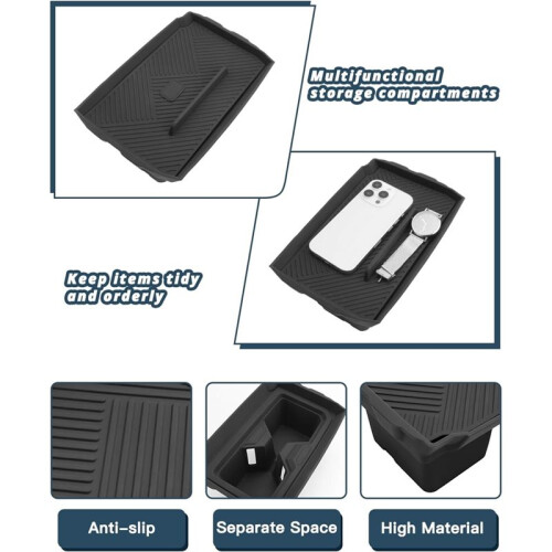 Center Console Cup Holder Inserts Privacy Mat Set for  4Runner 2025 2026 Hidden Storage Organizer Accessories